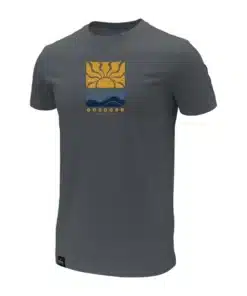 חולצה קצרה מודפסת Outdoor Leo אפור/כחול