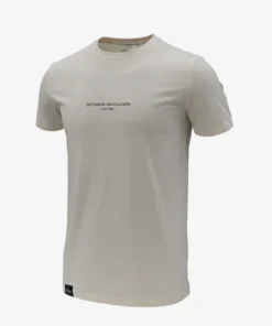חולצה קצרה מודפסת Outdoor Leo בז'