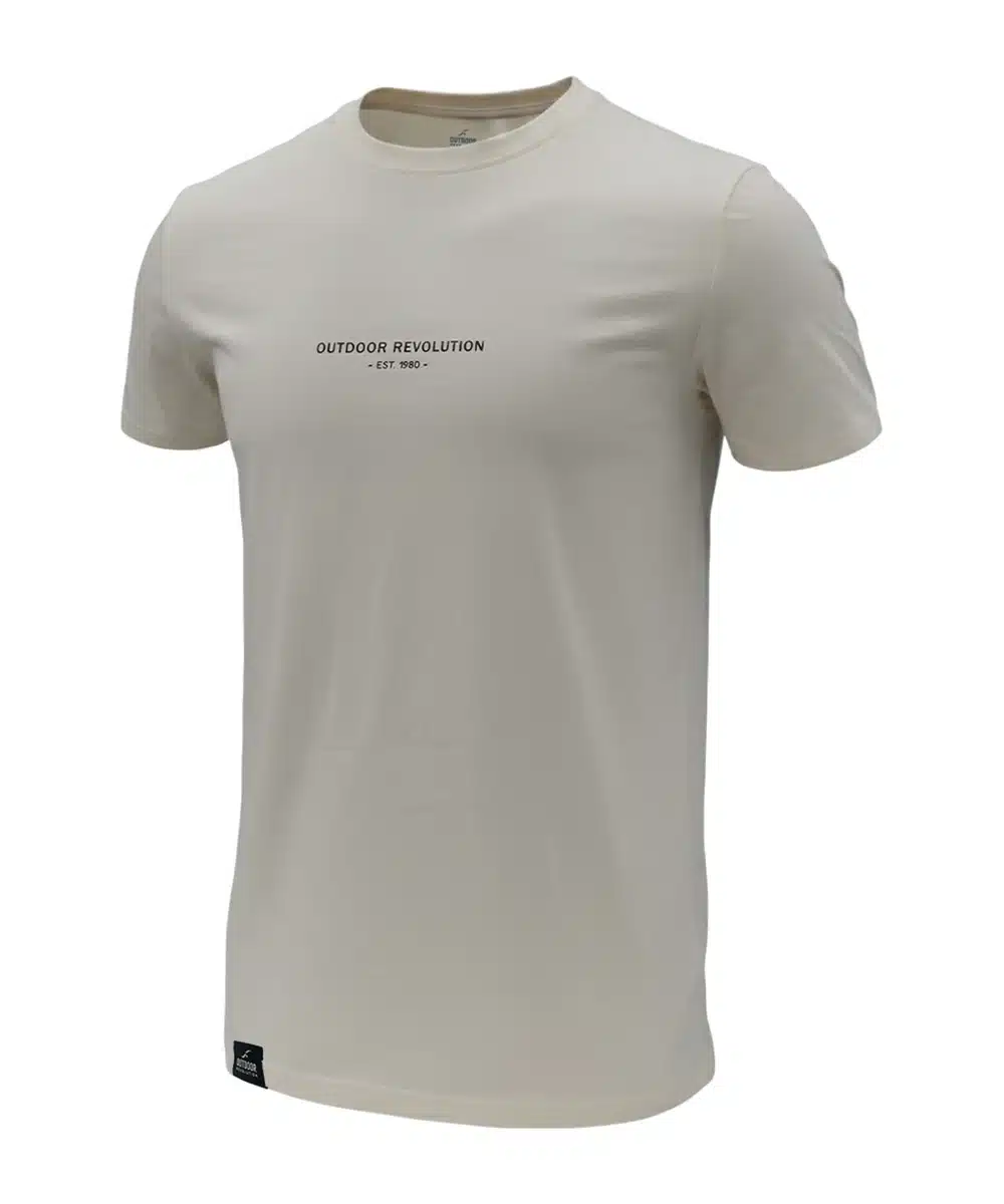 חולצה קצרה מודפסת Outdoor Leo בז'