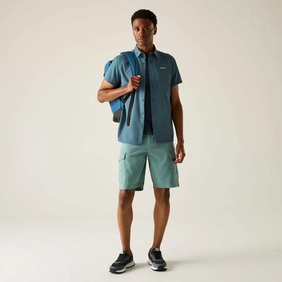 ⁦חולצת טיולים מכופתרת Regatta Travel Light China Blue⁩ – תמונה ⁦3⁩
