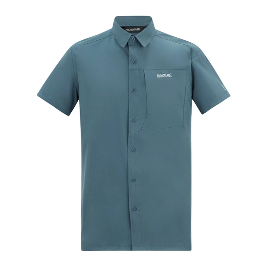 ⁦חולצת טיולים מכופתרת Regatta Travel Light China Blue⁩ – תמונה ⁦6⁩