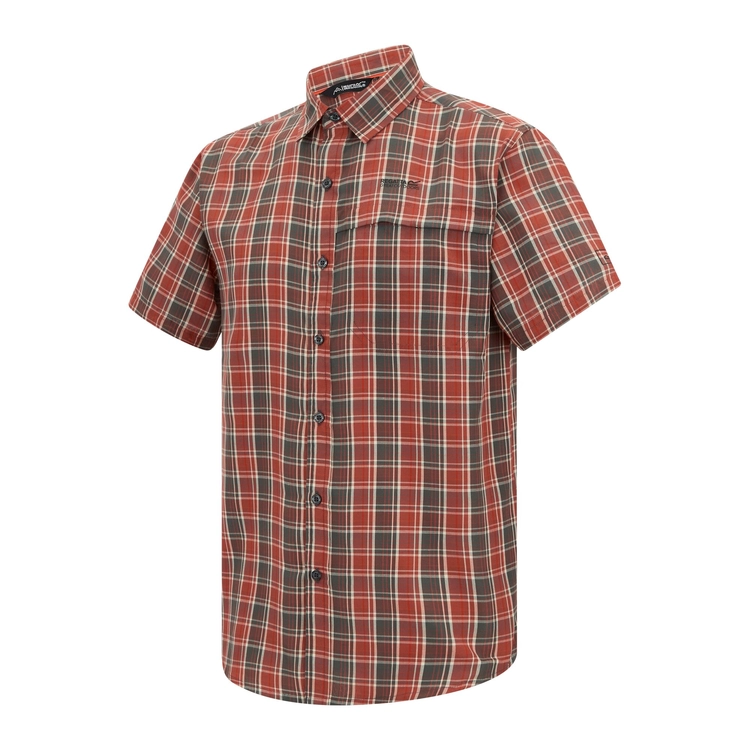 ⁦חולצת טיולים מכופתרת Regatta Mindano Red Storm Multi Cross Check גברים⁩ – תמונה ⁦7⁩