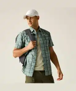 חולצת טיולים מכופתרת Regatta Mindano Arctic Multi Cross Check גברים