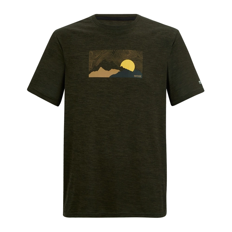 ⁦חולצה מנדפת Regatta Fingal Dark Khaki Marl גברים⁩ – תמונה ⁦5⁩