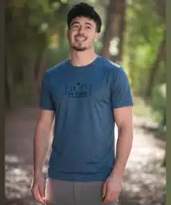 חולצה קצרה מודפסת Outdoor Theo מלאנג' כחול