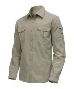 חולצה ארוכה מכופתרת Outdoor Sahara בז'