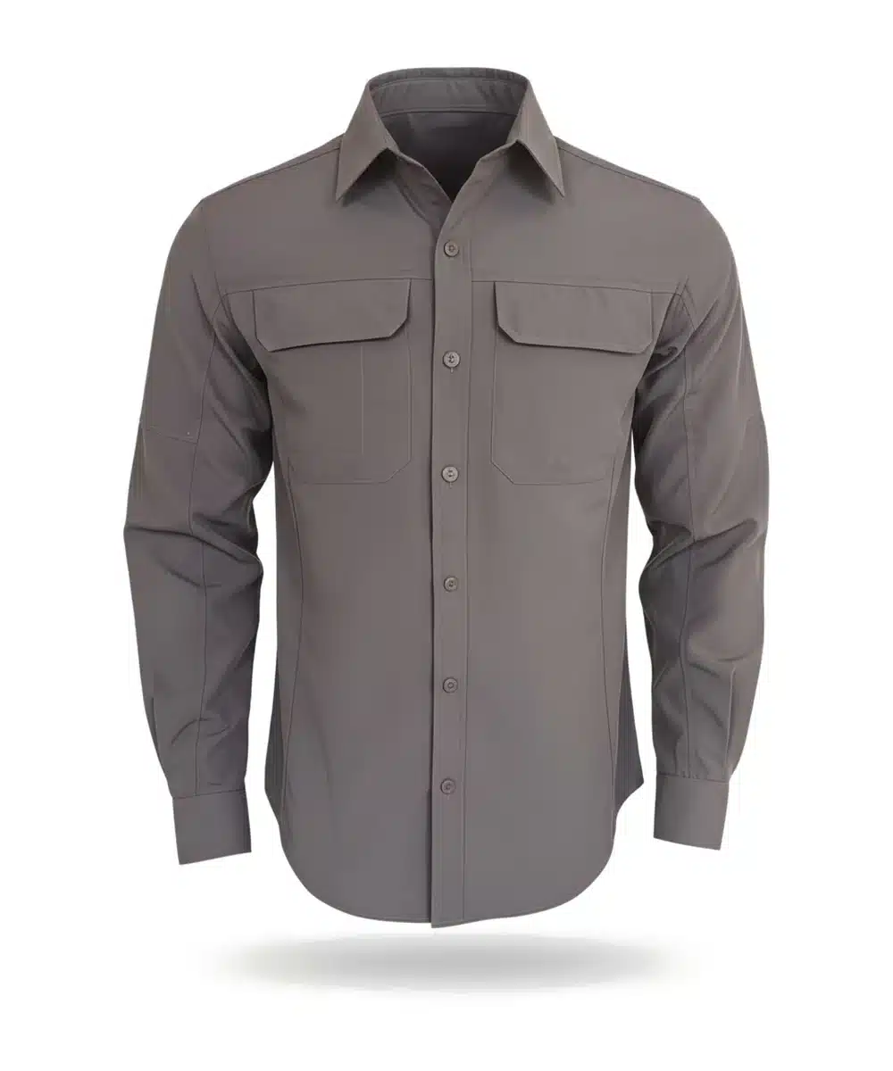 חולצה מכופתרת Go Nature Outback L/S אפור גברים