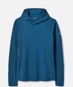 חולצה ארוכה Rab Sonic Hooded Tempest Blue נשים