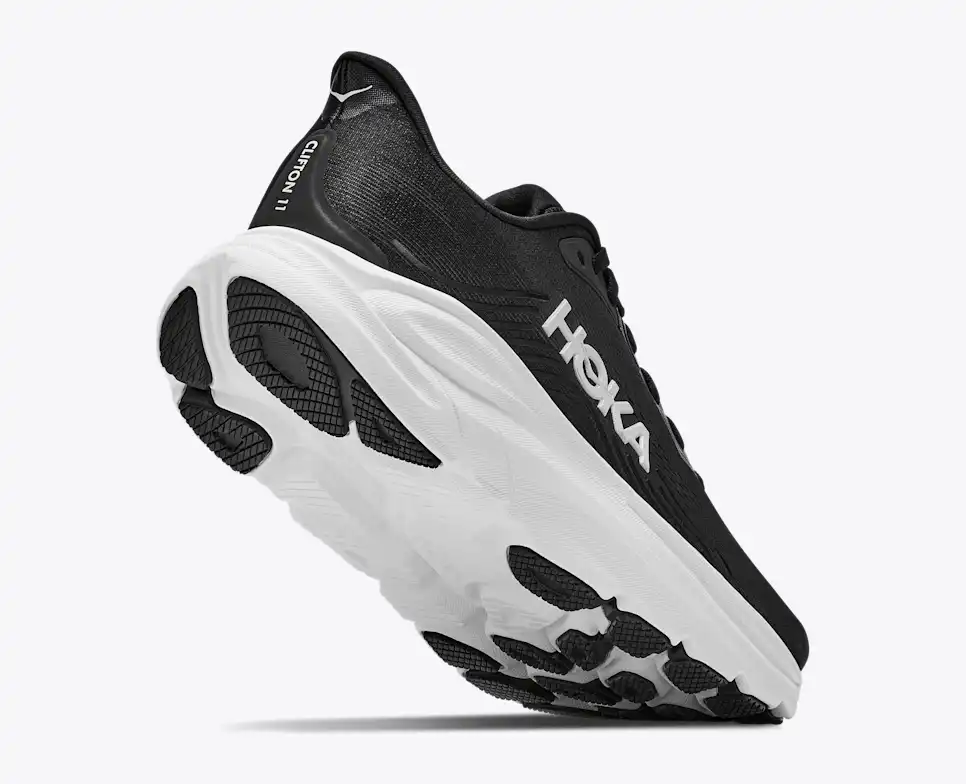 נעל ריצה Hoka Clifton 11 Wide שחור/לבן גברים – תמונה 4