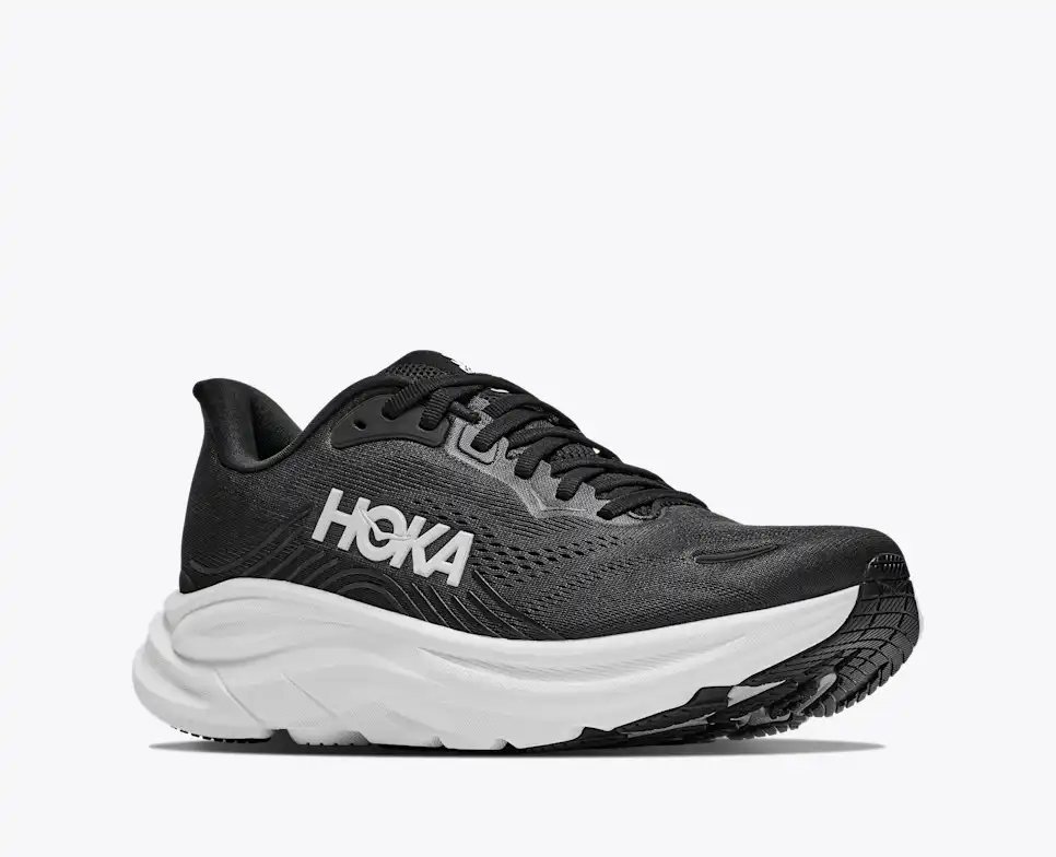 נעל ריצה Hoka Clifton 11 Wide שחור/לבן גברים – תמונה 2