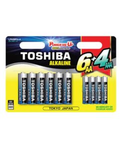 10 יחידות אלקליין בליסטר Toshiba AAA4+AA6