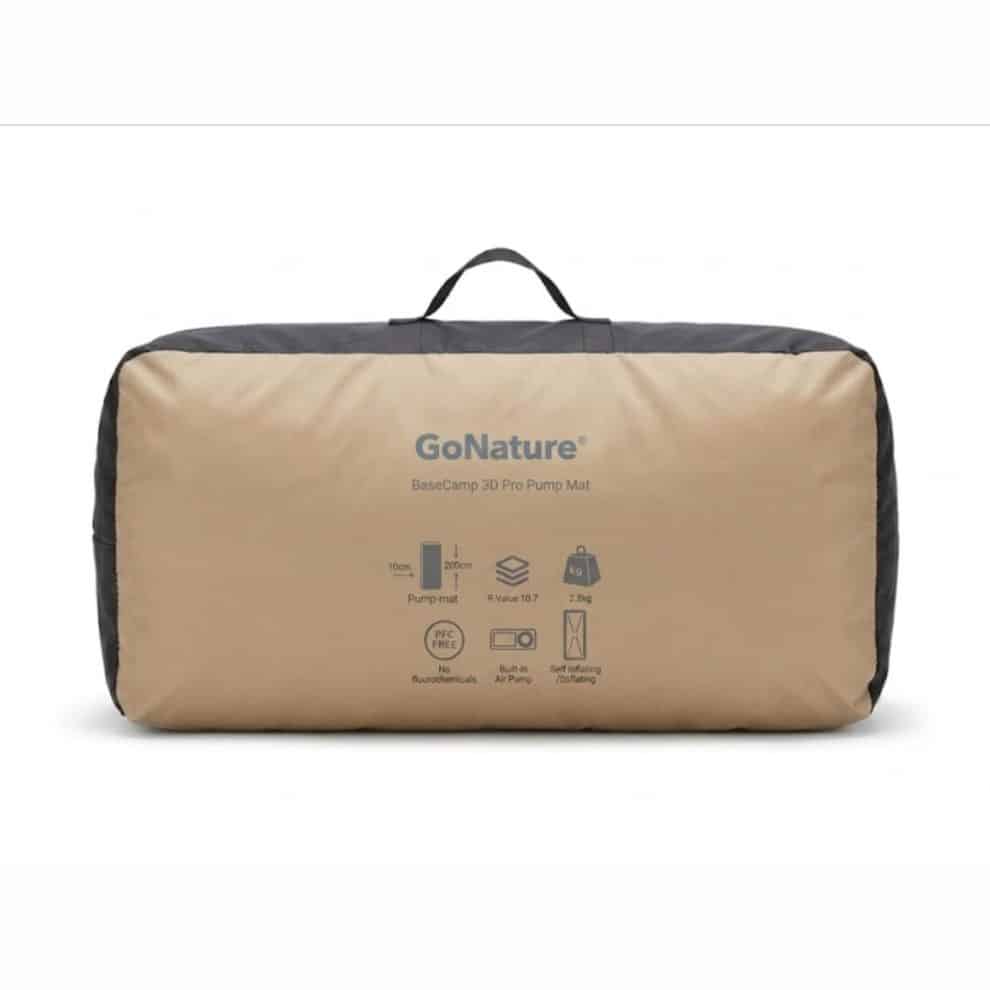 מזרן מתנפח 10 ס"מ עם משאבה Go Nature BaseCamp 3D – תמונה 2
