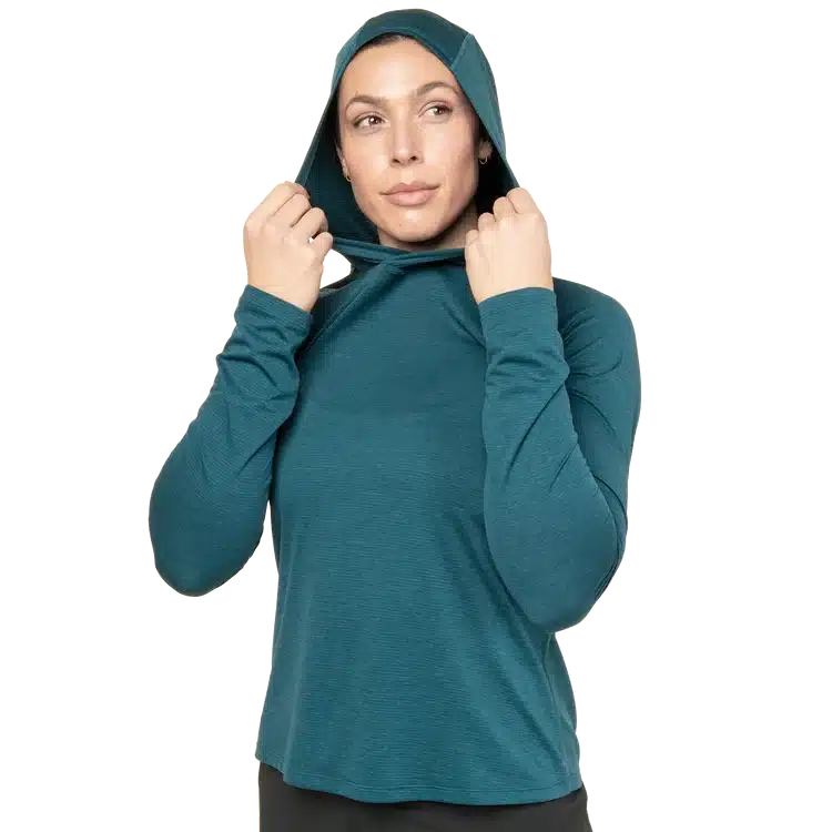 חולצה ארוכה עם קפוצ’ון Mountain Equipment Glace Hoody Aqua נשים – תמונה 2