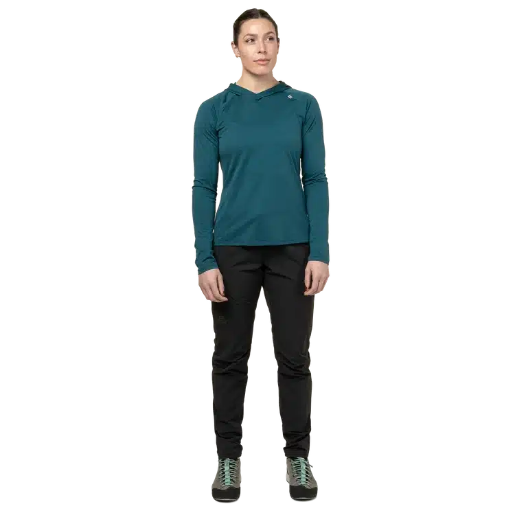 חולצה ארוכה עם קפוצ’ון Mountain Equipment Glace Hoody Aqua נשים – תמונה 3