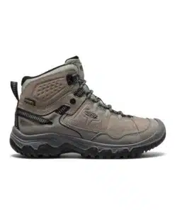 נעל הרים Keen Targhee IV Mid בגוון זית-חאקי עם סוליה שחורה, מבט צד