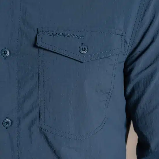 ⁦חולצה מכופתרת ארוכה Craghoppers Loukkos Blue Stone⁩ – תמונה ⁦4⁩