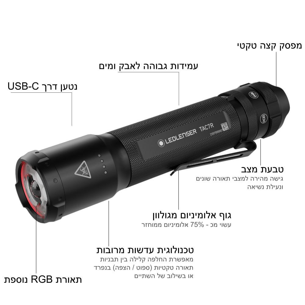 פנס טקטי Led Lenser TAC7R 3200 לומנס – תמונה 2