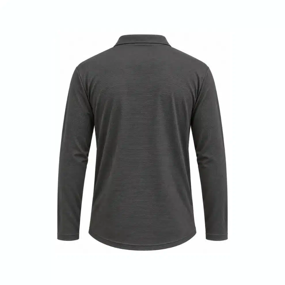 חולצת פולו ארוכה Go Nature Peak אפור גברים – תמונה 4