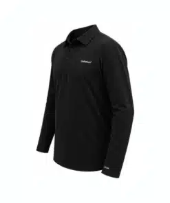 חולצת פולו ארוכה Go Nature Peak שחור גברים – תמונה 2