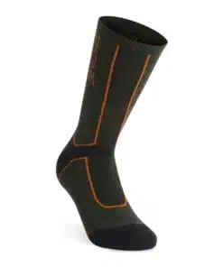 ⁦2 זוגות גרבי צמר מרינו לטיולים Regatta Wool Hiker Sock חאקי/כתום גברים⁩ – תמונה ⁦2⁩