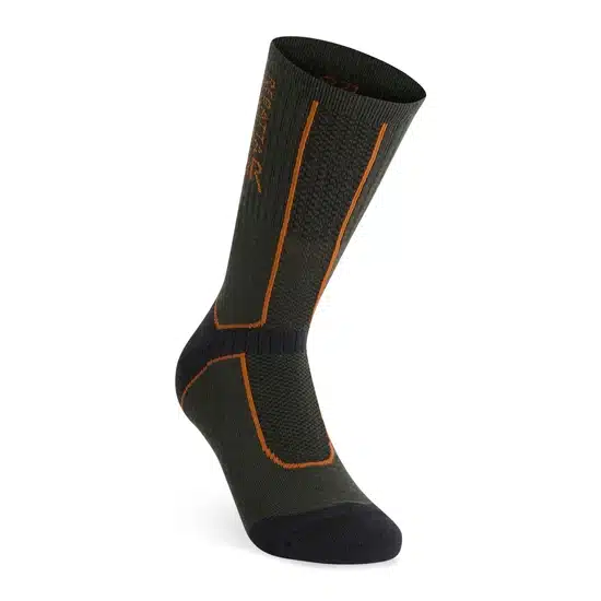 ⁦2 זוגות גרבי צמר מרינו לטיולים Regatta Wool Hiker Sock חאקי/כתום גברים⁩ – תמונה ⁦2⁩