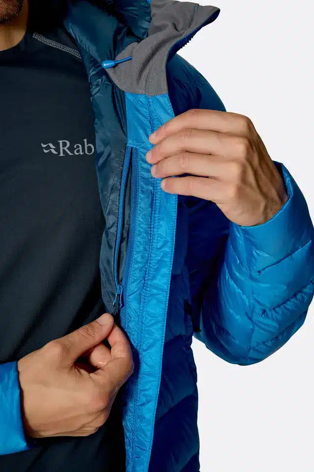 מעיל פוך Rab Electron Pro Tempest Blue גברים – תמונה 3